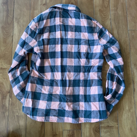 Fox Women’s Size Small Pink Buffalo Plaid Button Up Shirt - Picture 5 of 6